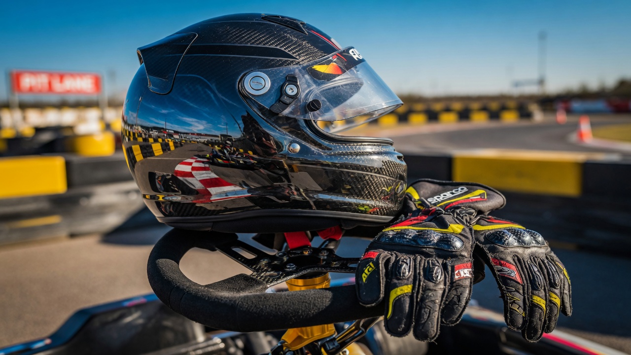 Helm und Handschuhe – Sicherheitsausrüstung